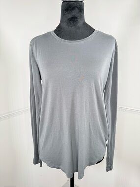 Gap Designed & Crafted Long Sleeve Viscose Top Charcoal Grey Size Medium